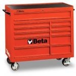 Beta C38 11 Drawer XL Mobile Roller Cabinet – Red