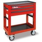Beta C50S Service Workshop Roller Tool Trolley with 3 Drawers – Red