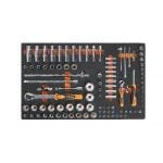 Beta M100 98 Piece 1/4 & 1/2" Drive Socket & Accessory Set Supplied in Foam Module