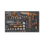 Beta M105 116 Piece 1/4", 3/8" & 1/2" Drive Socket and Accessory Set Supplied in Foam Module 4-32mm