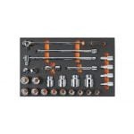 Beta M126 26 Piece 3/4" Drive Socket & Accessory Set Supplied in Foam Module 19-46mm