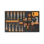 Beta M166 49 Piece Screwdriver, Plier & Bit Set Supplied in Foam Module