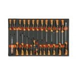 Beta M195 25 Piece Slotted, Phillips & Torx Screwdriver Set Supplied in Foam Module