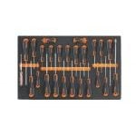 Beta M213 25 Piece Slotted, Phillips & Torx Screwdriver Set Supplied in Foam Module