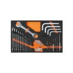 Beta M39 36 Piece Punch, Double Open End Spanner & Hexagon Key Set Supplied in Foam Module