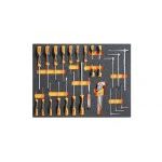 Beta MB44 34 Piece Screwdriver, Hexagon Key & T-Handled Hexagon Set Supplied in Foam Module
