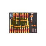 Beta MB63 60 Piece VDE 1000V Insulated Screwdriver, Hexagon Key & Bit Set Supplied in Foam Module