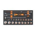 Beta MC21 24 Piece 1/2" Drive Metric Socket Set Supplied in Foam Module
