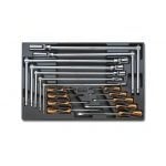 Beta T164 16 Piece Slotted/Phillips Screwdriver Set & Swivel-End Socket Set in Plastic Module Tray