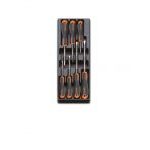 Beta T221 7 Piece Slotted/ Phillips Screwdriver Set in Plastic Module Tray