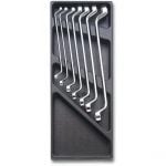 Beta T40 7 Piece Metric Offset Double End Ring Spanner Set in Plastic Module Tray 6-19mm