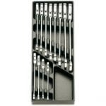 Beta T46 12 Piece Metric Flexi Head Ratchet Combination Spanner Set in Plastic Module Tray 8-19mm