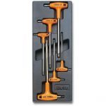 Beta T52 6 Piece Metric T-Handled Hexagon Key Set in Plastic Module Tray 2-6mm