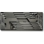 Beta T64 8 Piece T-Handled Male & Female Torx Socket Set With Swivel Ends E10-E14 / T25-T45