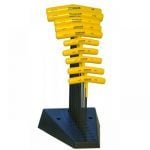 Bondhus BTX10/S 10 Piece Ball Ended T-Handle Hexagon Key set 3/32- 3/8" AF