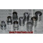 BRITOOL 9 Pce. AF 1/2" Dr. HEXAGON (6 Point) SOCKET SET AF