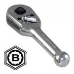 BRITOOL HALLMARK 1/2" Dr. STUBBY RATCHET 130mm Long – Quick Release