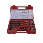 Britool Hallmark HMEXS1 25 Piece Straight Fluted Screw Extractor / Drill & Guide Set