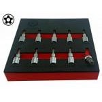 Britool Hallmark M2BTSSET10 10 Pce 3/8in Drive 5 Sided Tamper Proof Torx Plus Socket Set