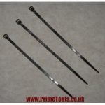 CABLE TIES 4.8mm x 200mm (BLACK) (Pack quantity 100)