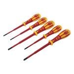 CK T49283D Dextro Slim 5 Piece VDE Insulated Screwdriver Set Slotted/Pozi