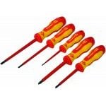CK Triton XLS T4729 5 Piece 1000V Insulated VDE Screwdriver Set Pozi & Slotted