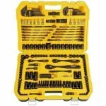 DEWALT 181 Pce. Mechanics Tool Kit – Spanners 1/4", 3/8" & 1/2" Drive Socket Set. Black