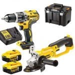 DeWalt DCK209P2T Brushless Combi Drill & Grinder Set 18V 5.0 Ah Li-Ion