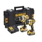 DeWalt DCK276P2-GB Twin Pack XR Brushless 18V Combi Drill and Impact Driver Kit