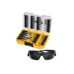 Dewalt DT70704 47 Piece Screwdriver Bit Set & Safety Glasses Torx Pozi Phillips Tamper Torx