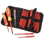 Draper 05776 18 Piece VDE Insulated Interchangeable Blade Screwdriver Set PZ/PH/SL/TX