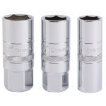 Draper 16784 1/2" Drive 3 Piece Spark Plug Socket Set 10-14mm