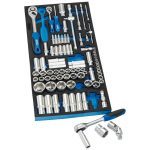 Draper 63540 84 Piece Metric 1/4", 3/8" & 1/2" Socket Set In EVA Tray 4-32mm