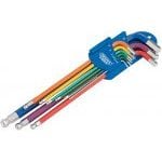 Draper 66134 9 Piece Multi Colour Ball End Hexagon Key Set 1.5-10mm