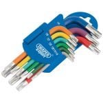 Draper 66135 9 Piece Multi Colour Torx Key Set T10-T50
