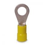 ELECTRICAL TERMINALS (CRIMPS) 4.3mm RING – YELLOW (Qty.50)