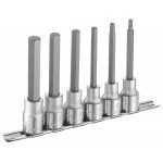 Expert by Facom E032941 1/2" Drive 6 Piece Long Hexagon Bit Sockets Supplied On A Rail 4-12mm