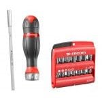 Facom ACL.2A2 Protwist 3 In 1 Ratcheting Screwdriver & Bit Set