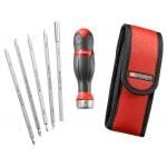Facom ACL.2A5 Protwist 3 In 1 Ratcheting Screwdriver With 4 Long Blades Supplied In Small Carry Case
