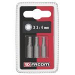 Facom EH1.J3 3 Pce. 1/4" Dr. Metric Hexagon Bit Set For Countersunk Hex Screws