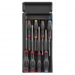 Facom MOD.AT7 8 Piece Protwist Phillips, Pozi & Slotted Screwdriver Set Supplied in Plastic Module Tray