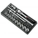 Facom MOD.SL161-36 23 Piece 1/2" Drive Hexagon (6-Point) Socket & Accessory Set Supplied in Plastic Module Tray 8-32mm