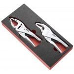 Facom MODM.501A 2 Piece Lock Grip Plier Set Supplied in Foam Module Tray 501A/501AMP