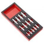 Facom MODM.HLA 13 Piece 3/8" & 1/2" Drive Deep Metric Socket Set Supplied in Foam Module Tray