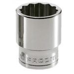 Facom S.27 1/2" Drive Metric Bi-Hexagon (12 Point) Socket 27mm