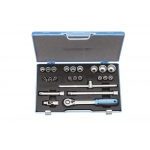 Gedore D 19 EMU-20 1/2" Drive 23 Piece Bi-Hexagon Socket Set 8-32mm