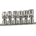 Genius US-206S 1/4" Drive Universal Joint (Hinged) Sockets 1/4" – 9/16" AF