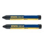 Irwin Strait-Line® 666042 Waterproof Crayons for Oily and Wet Surfaces – Black x 2