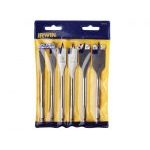 IRWIN® 10502826 6 Piece 4X Blue Groove Flat Wood Drill Bit Set 10-25mm