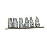 King Dick HSHM6R2 6 Piece 1/2" Drive Metric Hexagon Screwdriver Bit Socket Set 8-19mm